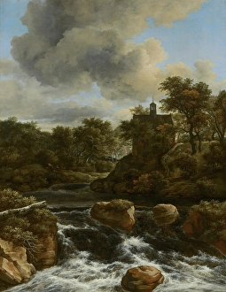 Boulders Prints: Chapel by a Waterfall. Creator: Jacob van Ruisdael