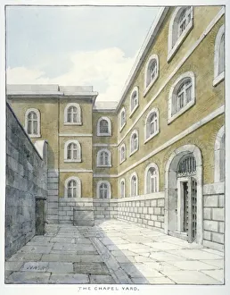 Newgate Gaol Prints: The chapel yard in Newgate Prison