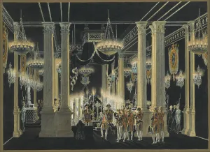 Funeral Ceremony Prints: Chapelle Ardente of Charles Ferdinand d Artois, Duke of Berry in Louvre, February 1820
