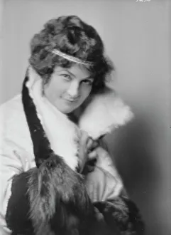 White Fur Prints: Chapman, M.D. Mrs. portrait photograph, 1915. Creator: Arnold Genthe