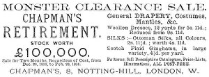 Sale Prints: Chapman's Monster Clearance Sale