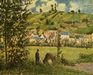 Auvers Sur Oise Gallery: Chaponval, 1880, (1939). Creator: Camille Pissarro