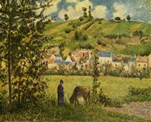 Val Doise Prints: Chaponval, 1880, (1939). Creator: Camille Pissarro