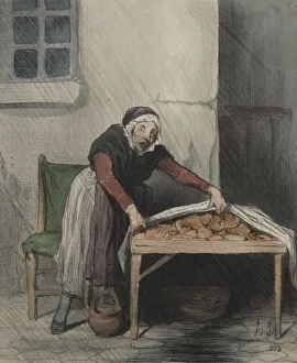 Honoredaumier French Prints: The Chapter of Interpretations, plate 8: Each burn fears cold water, 1843. Creator