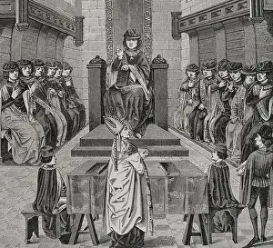 Chapter of the Order of the Golden Fleece held by Charles the Bold, (1433-1477), 1877. Creators: Claude-Francois Maradan, Jules Jean Marie Joseph Huyot