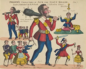 Characters, from Jack the Giant Killer, Plate 3 for a Toy Theater, 1870-90