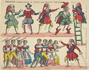 Characters, from Jack the Giant Killer, Plate 5 for a Toy Theater, 1870-90