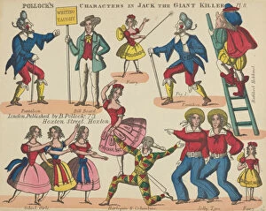 Characters, from Jack the Giant Killer, Plate 8 for a Toy Theater, 1870-90