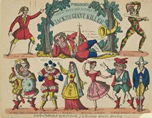 Characters and Scenes, from Jack the Giant Killer, Plate 1 for a Toy Theater, 1870-90