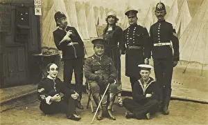 Face Paint Prints: Characters on the set of a play, (between 1910 and 1919?). Creator: Unknown