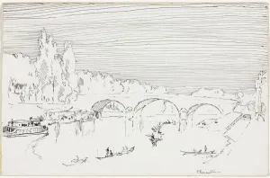 Pen And Ink Prints: Charenton-le-Pont, ca. 1893. Creator: Joseph Pennell (American, 1857-1926)