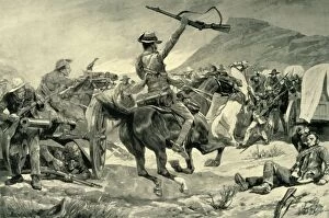 Caxton Publishing Company Collection: Charge of the Bushmen and New Zealanders on Boer Guns near Klerksdorp, March 24, 1901