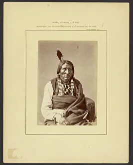 William H Prints: Charge on the Hauk-(Brule Dakota), 1870-1879. Creator: William H. Jackson