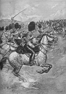 Balaklava Prints: Charge of the Heavy Brigade at the Battle of Balaclava, 1854 (1906)