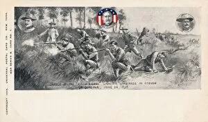 Ambush Collection: Charge of the Rough Riders upon the Spaniards in Ambush, La Quasina, June 24, 1898, c1900