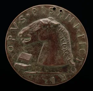 Pisanello Prints: Charger, Books, and Sword [reverse], c. 1441. Creator: Pisanello