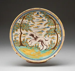 Faience Prints: Charger, Spain, 17th century. Creator: Talavera de la Reina Potteries