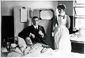 Bedside Prints: Charing Cross Hospital: Basil Hood with patient, 1904. Creator: Unknown