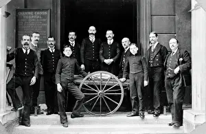 1906 Prints: Charing Cross Hospital: portrait of the porters, 1906. Creator: Unknown