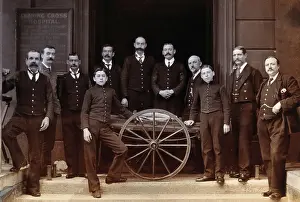 Employee Prints: Charing Cross Hospital: portrait of the porters, 1906. Creator: Unknown