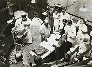 Stanley Prints: Charing Cross Hospital: Stanley Boyd in the old operating theatre, 1900. Creator: Unknown