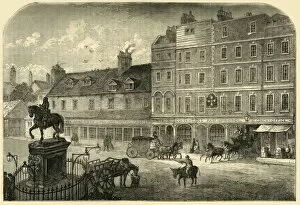 Charing Cross from Northumberland House in 1750, (1881). Creator: Unknown