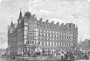 Jackson M Prints: The Charing-Cross Railway Station and Hotel, 1864. Creator: Mason Jackson