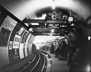 Passenger Prints: Charing Cross underground station, London, 1950s. Creator: Arthur Charles Kirby Ware