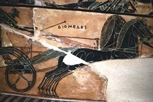 Chariot of Diomedes, Detail from the Francois Vase, c6th century BC Artists: Ergotimos, Kleitias
