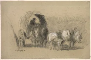 Albert Charles Lebourg Prints: Un Chariot de farinier (A Millers Carriage)