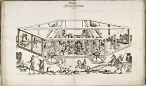 Street Fight Prints: Chariot. From Genetto by Berthold Holzschuher, 1558