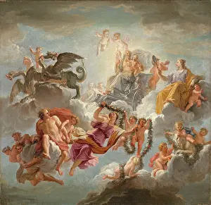 Quadriga Prints: The chariot of Saturn between Justice and Piety