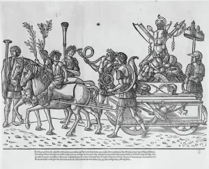 Trumpet Players Prints: Chariot with trophies of war, from The Triumph of Caesar