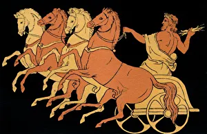 Tragedy Prints: The Chariot of Zeus, 1880. Artist: Antique