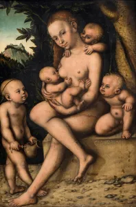 Grateful Prints: Charity, 1535. Creator: Cranach, Lucas, the Elder (1472-1553)