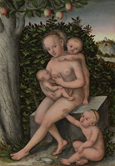 Lucas Ii Cranach Prints: Charity, 1540. Creator: Lucas Cranach the Younger