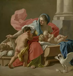 Breastfeeding Gallery: Charity, 1743 / 44. Creator: Francesco de Mura