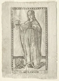 Charity (from the Tarocchi, series B: Cosmic Principles & Virtues, #38), before 1467
