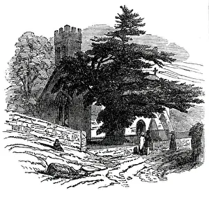 Churchyard Gallery: Charlecombe Church, near Bath, 1845. Creator: Unknown
