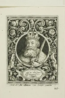 Charlemagne Prints: Charlemagne, plate seven from The Nine Worthies, 1594. Creator: Nicolaes de Bruyn