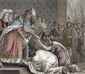 Carlomagno Gallery: Charlemagne receives the Ambassadors from the Emperor of the East, 1789. Artist