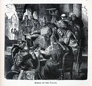 Charles The Great Gallery: Charlemagnes School of the Palace, 1882. Artist: Anonymous