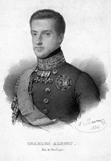 Abdication Prints: Charles Albert of Sardinia, King of Sardinia, 1836