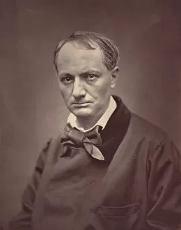 Critic Gallery: Charles Baudelaire, ca. 1863. Creator: Etienne Carjat