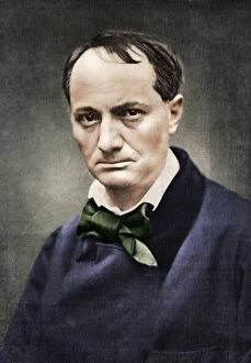 Charles Pierre Gallery: Charles Baudelaire, influential French poet, critic and translator, mid-19th century