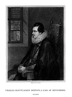 Scriven Prints: Charles Blount, 1st Earl of Devon, English courtier and soldier, (1827). Artist: E Scriven