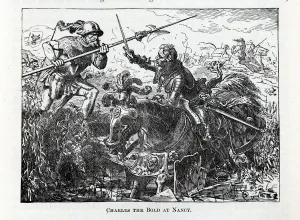 Burgundy Prints: Charles the Bold at Nancy, 1882. Artist: Anonymous