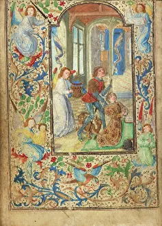 Burgundian Prints: Charles the Bold Presented by Saint George; Prayer Book of Charles the Bold