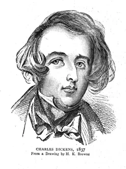 Charles Dickens, 1837. Artist: H K Brown