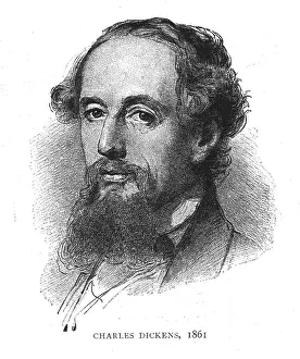 Charles Dickens, 1861. Artist: Wilhelm Auguste Rudolf Lehmann